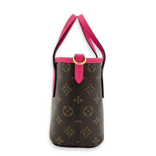 Neverfull Inside Out Top Handle Bag BB Multi-colour in Calfskin & Coated Canvas, Gold hardware