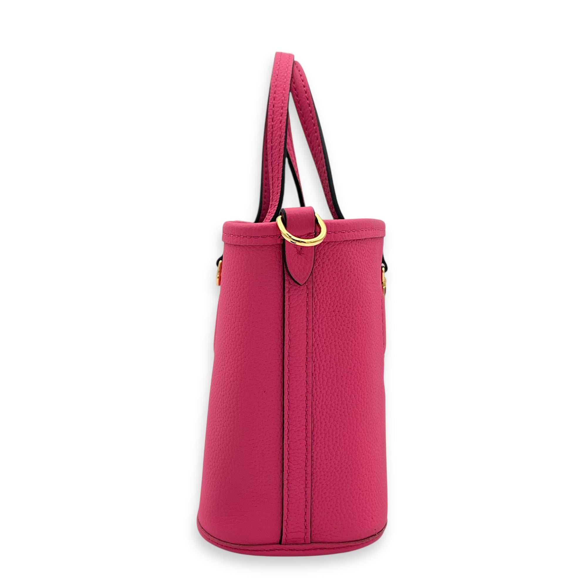 Neverfull Inside Out Top Handle Bag BB Multi-colour in Calfskin & Coated Canvas, Gold hardware
