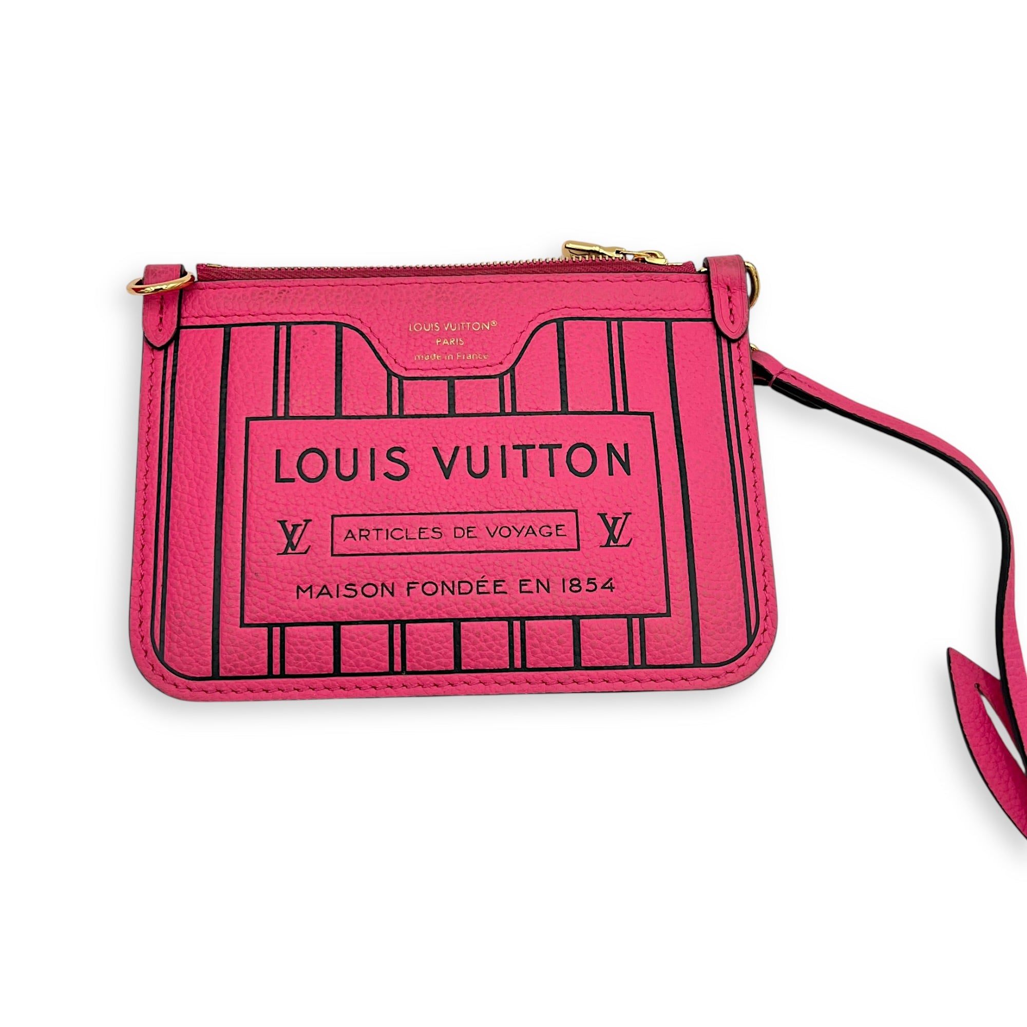 Neverfull Inside Out Top Handle Bag BB Multi-colour in Calfskin & Coated Canvas, Gold hardware
