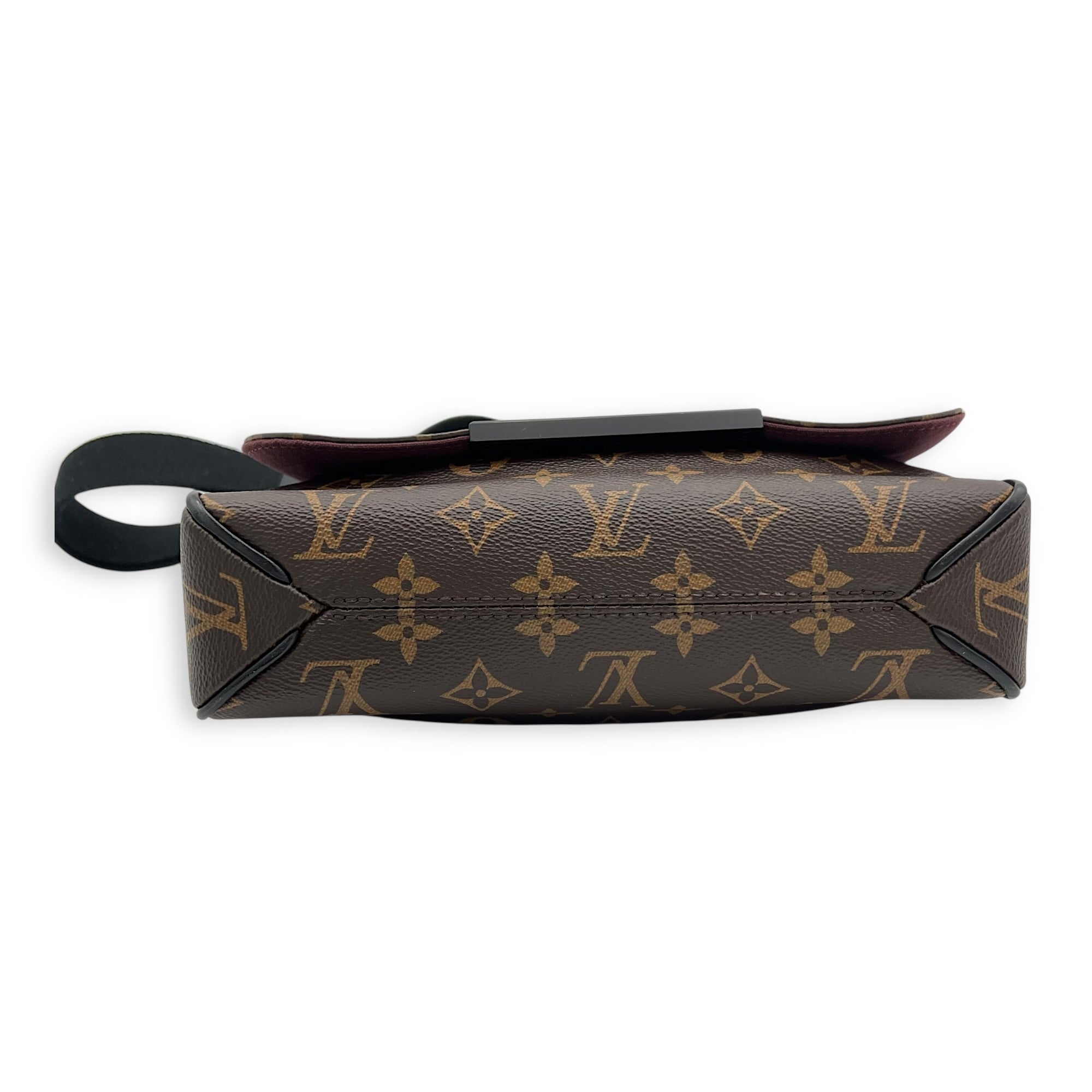 District Messenger PM Brown in Monogram Coated Canvas, Silver hardware