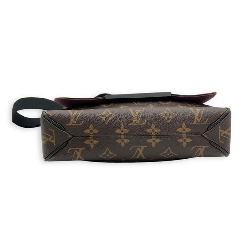 District Messenger PM Brown in Monogram Coated Canvas, Silver hardware