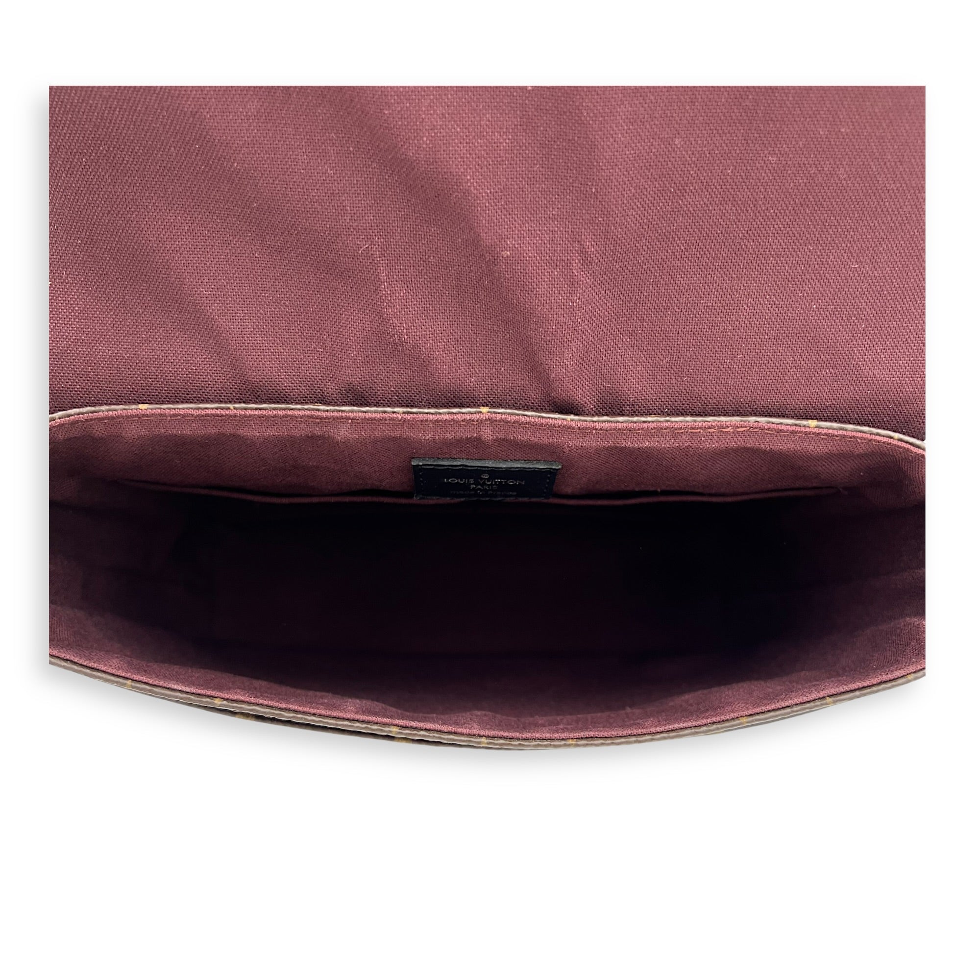 District Messenger PM Brown in Monogram Coated Canvas, Silver hardware