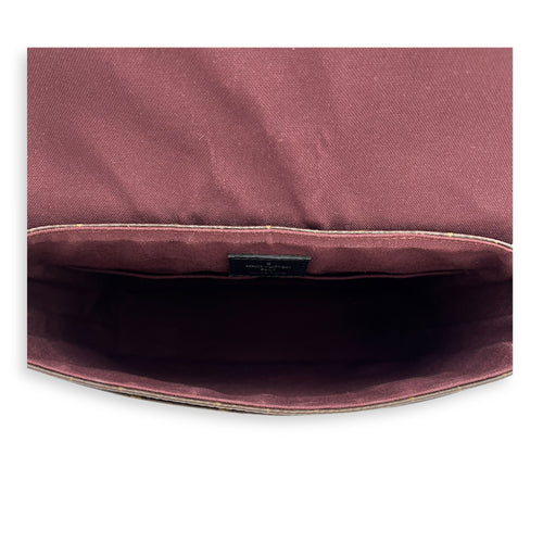 District Messenger PM Brown in Monogram Coated Canvas, Silver hardware