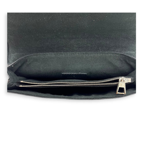Pochette Kabuki Mask Chain Shoulder Bag Brown in Monogram Coated Canvas, Silver hardware