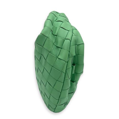 Jodie Top Handle Bag Green in Nappa Leather, Gold hardware