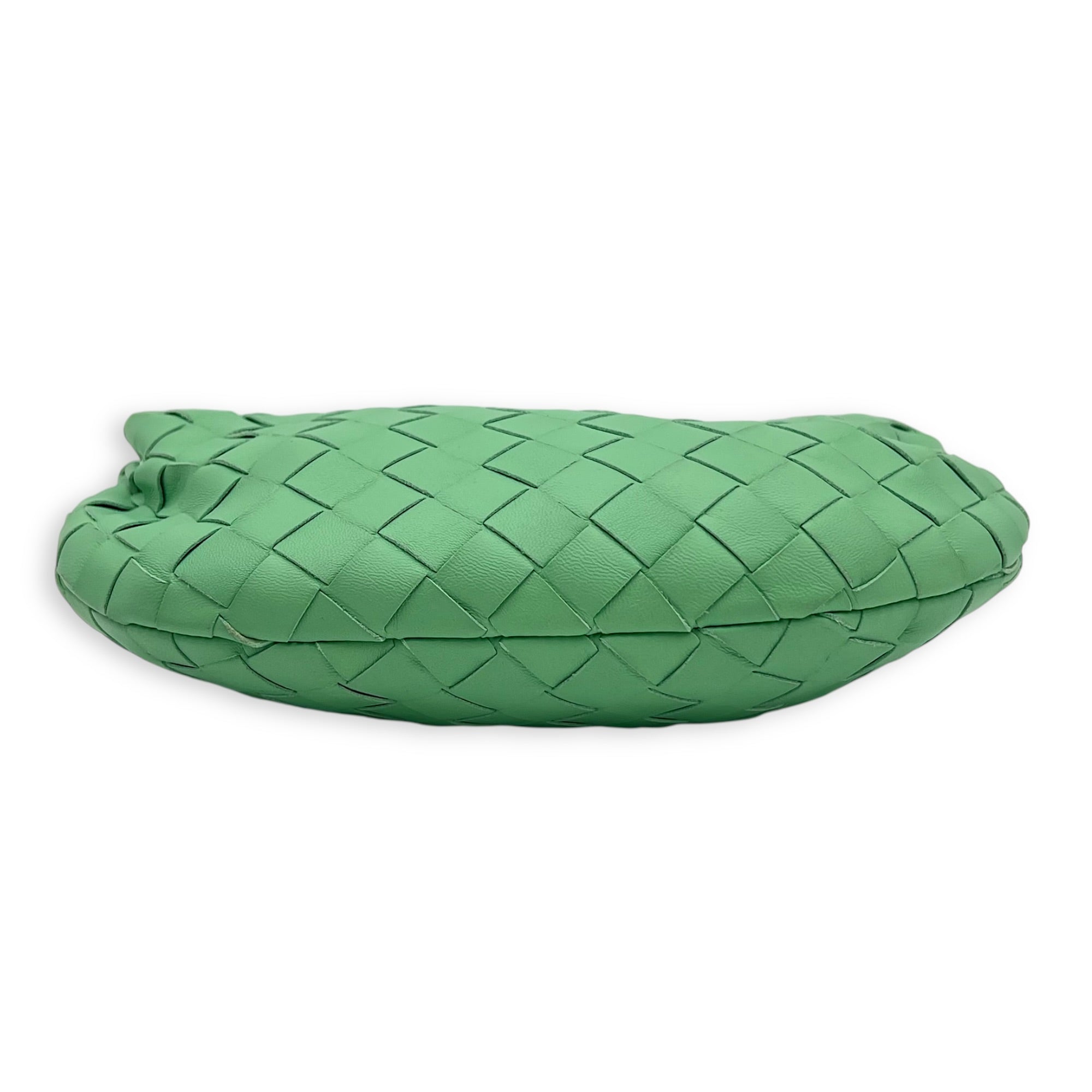 Jodie Top Handle Bag Green in Nappa Leather, Gold hardware