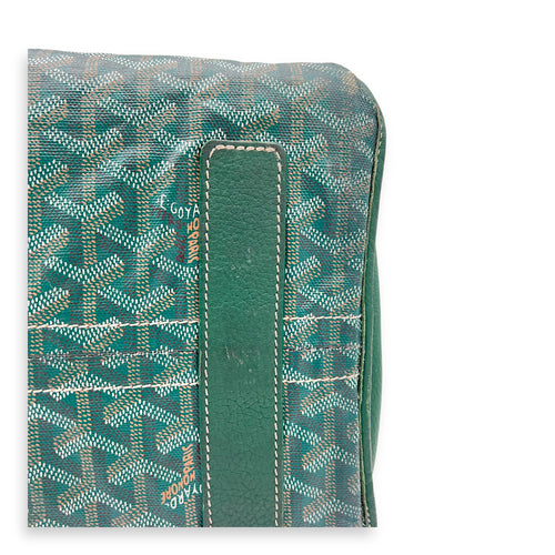 Hardy Tote Bag Green in Coated Canvas, Silver hardware