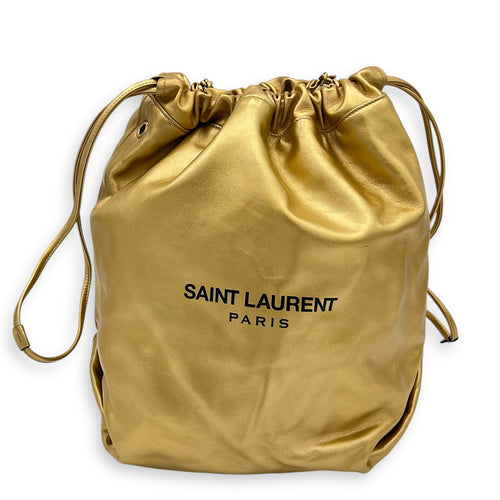 Teddy Shoulder Bag Gold in Calfskin, Gold hardware