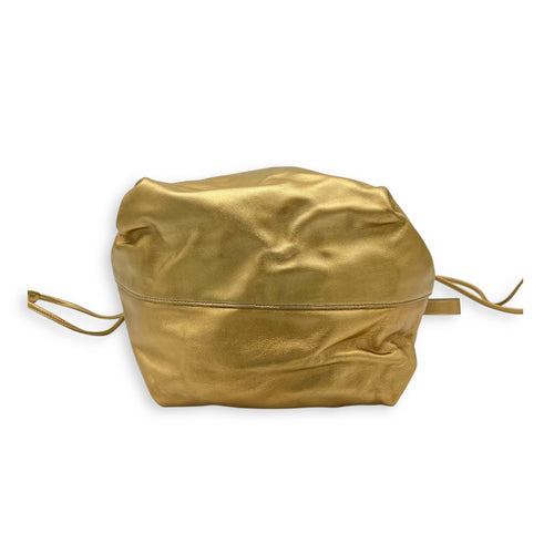 Teddy Shoulder Bag Gold in Calfskin, Gold hardware