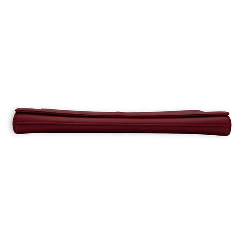 YSL Red Clutch in Calfskin, Gold hardware