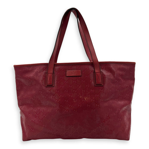 GG Shoulder Bag Red in PVC, Silver hardware