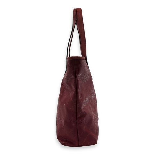 GG Shoulder Bag Red in PVC, Silver hardware