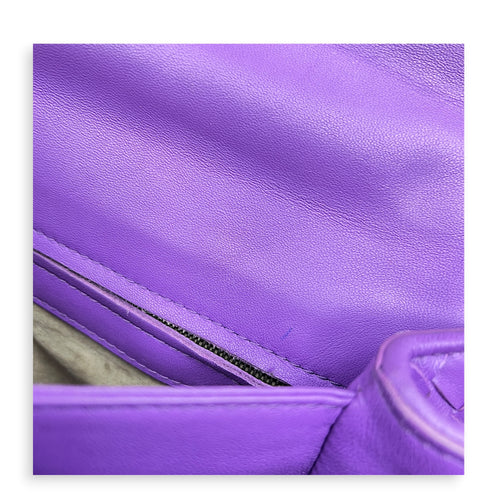 Olimpia Purple Shoulder Bag in Calfskin, Ruthenium hardware