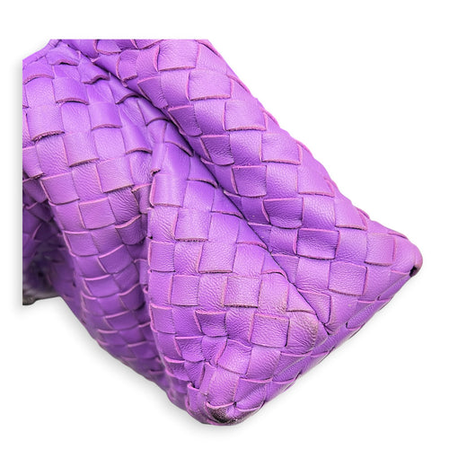 Olimpia Purple Shoulder Bag in Calfskin, Ruthenium hardware