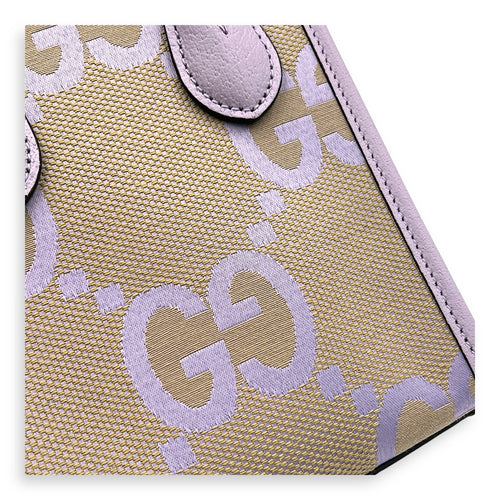 GG Mini Multi-colour Top Handle Bag in Canvas, Gold hardware
