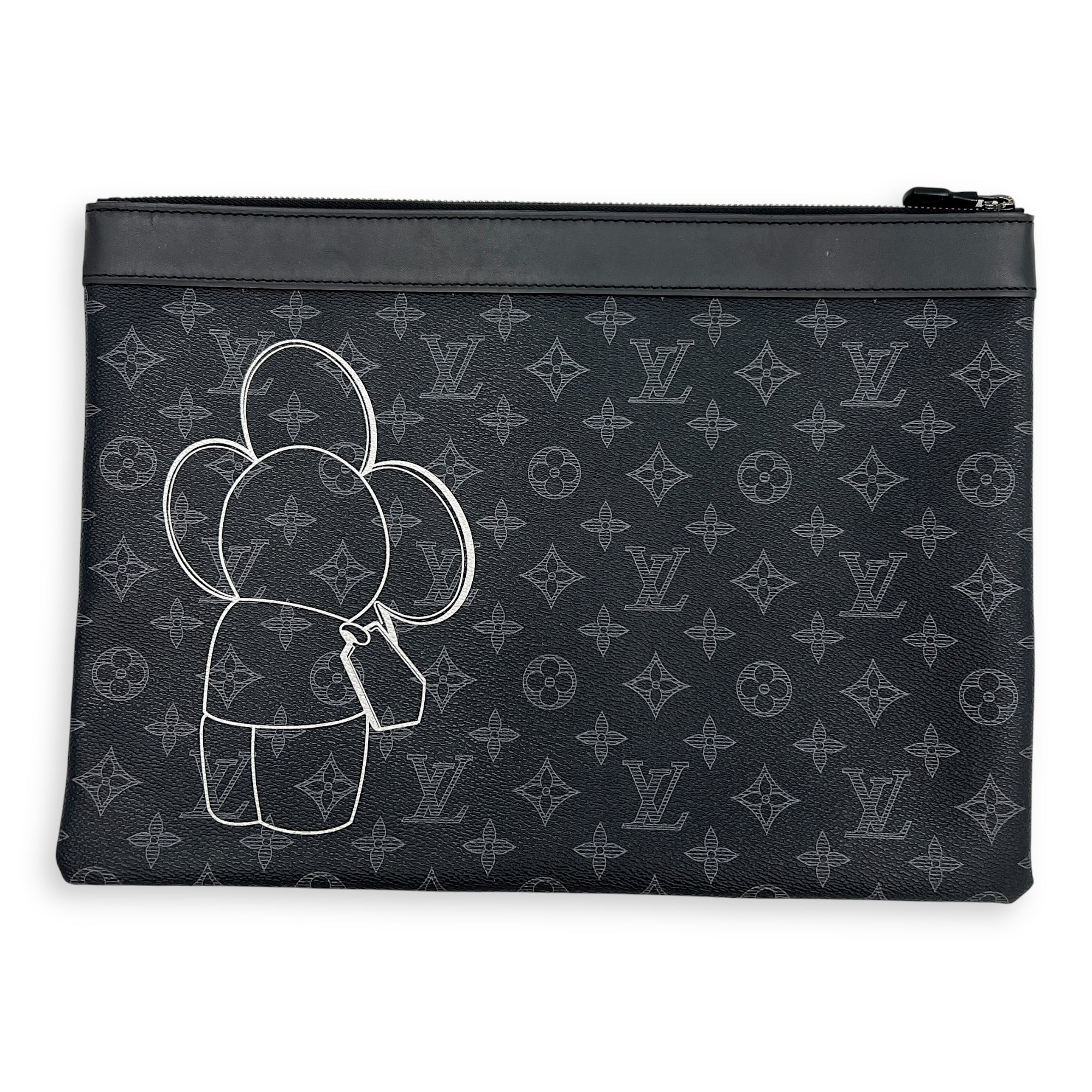 Apollo Clutch Clutch Eclipse  in Coated Canvas, Ruthenium hardware