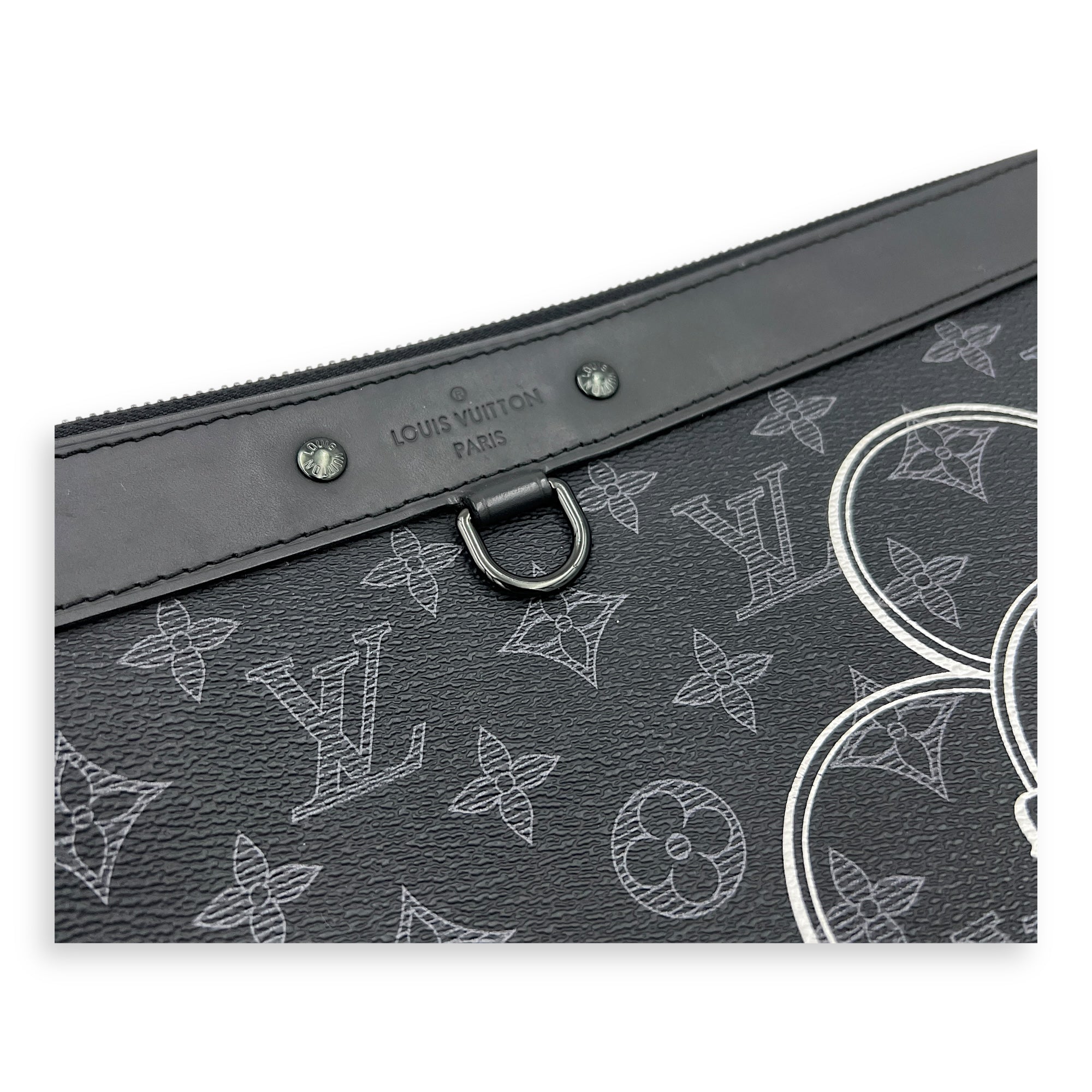 Apollo Clutch Clutch Eclipse  in Coated Canvas, Ruthenium hardware