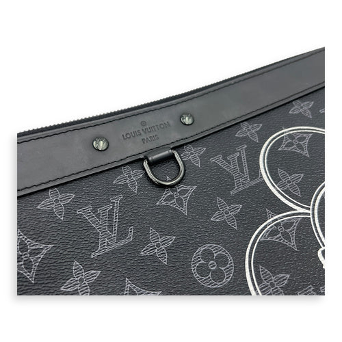 Apollo Clutch Clutch Eclipse  in Coated Canvas, Ruthenium hardware