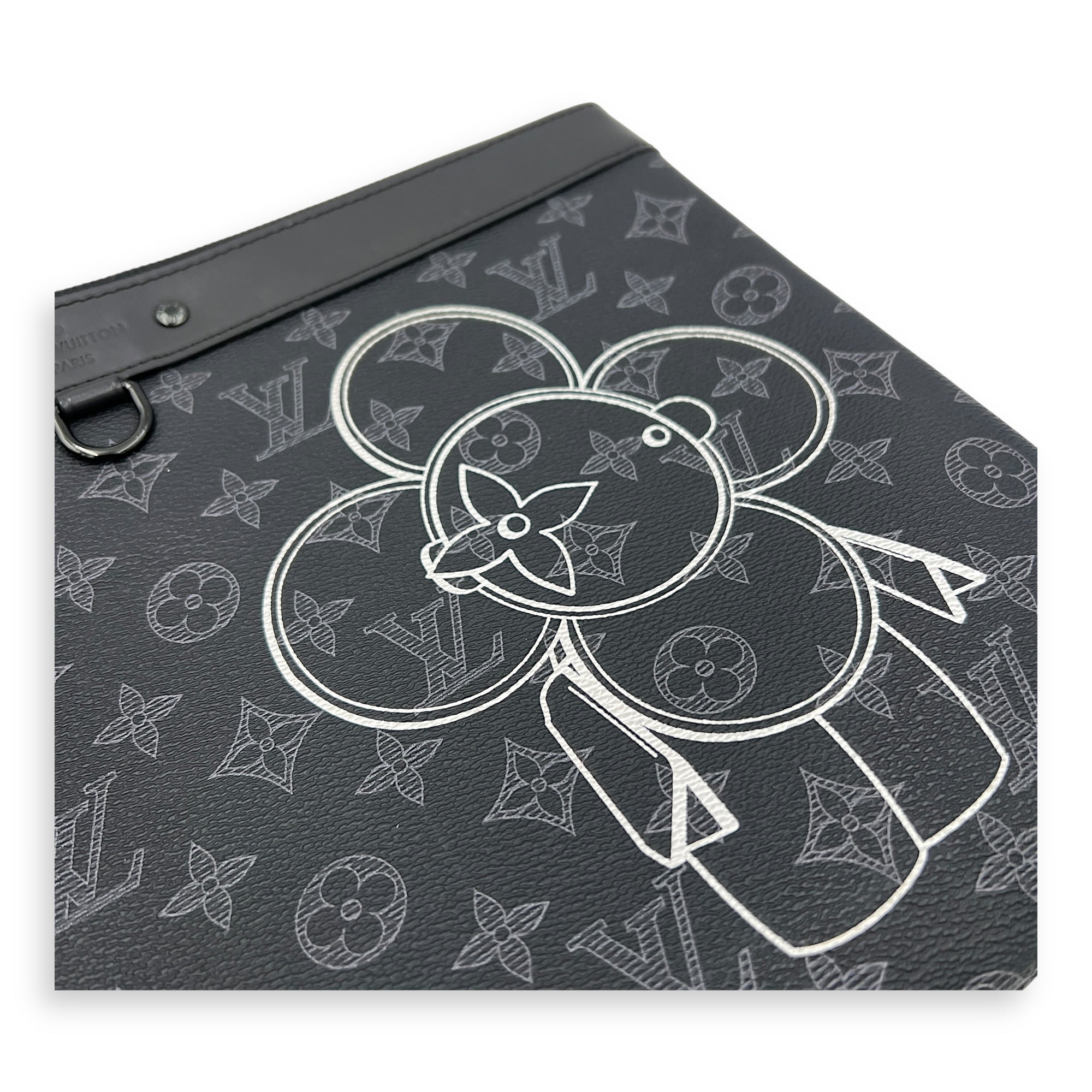 Apollo Clutch Clutch Eclipse  in Coated Canvas, Ruthenium hardware