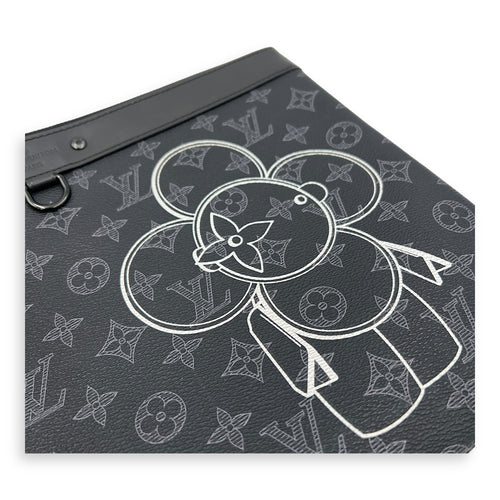 Apollo Clutch Clutch Eclipse  in Coated Canvas, Ruthenium hardware