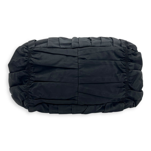 NA Top Handle Bag Black in Nylon, Gold hardware
