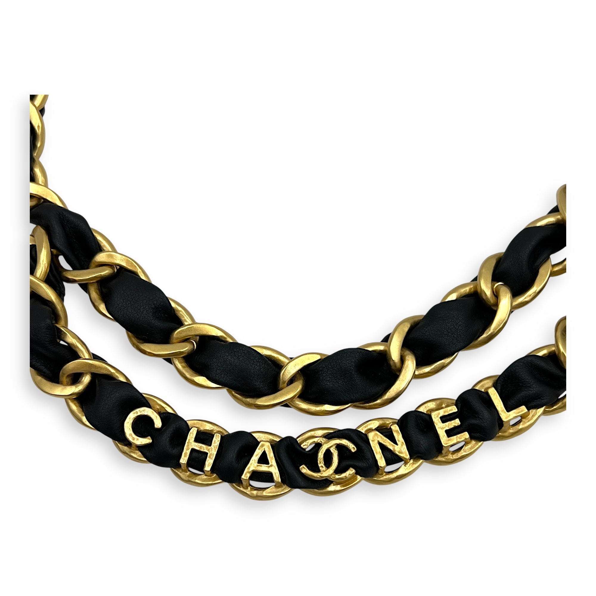 Black Belt in Lambskin, Gold hardware