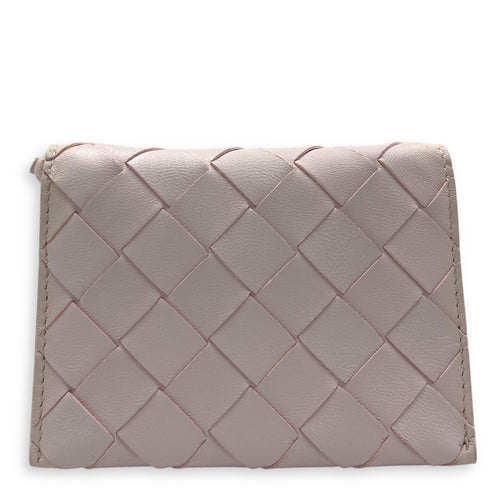 Pink Card Holder in Lambskin, Silver hardware