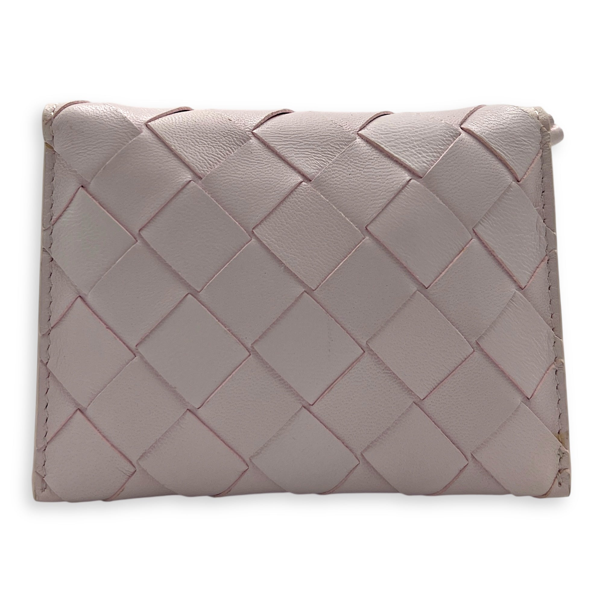Pink Card Holder in Lambskin, Silver hardware