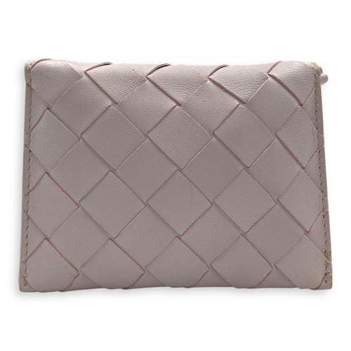 Pink Card Holder in Lambskin, Silver hardware