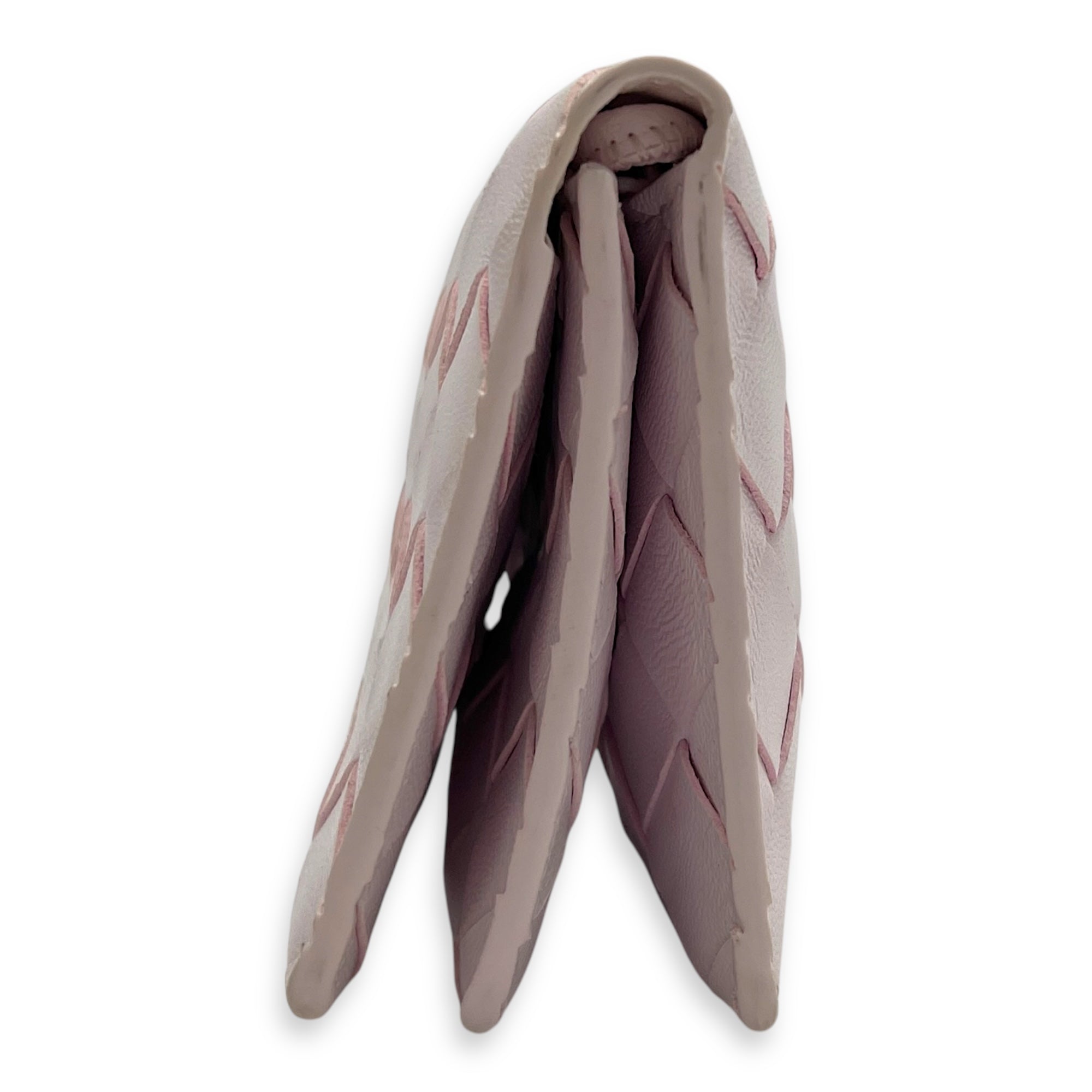 Pink Card Holder in Lambskin, Silver hardware