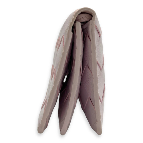 Pink Card Holder in Lambskin, Silver hardware