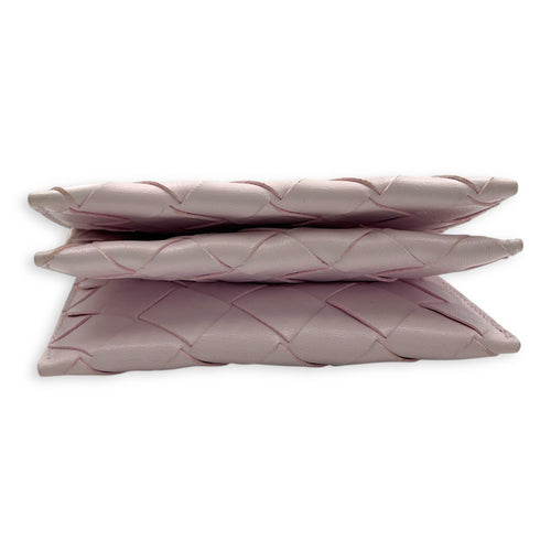 Pink Card Holder in Lambskin, Silver hardware