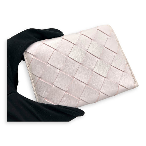 Pink Card Holder in Lambskin, Silver hardware
