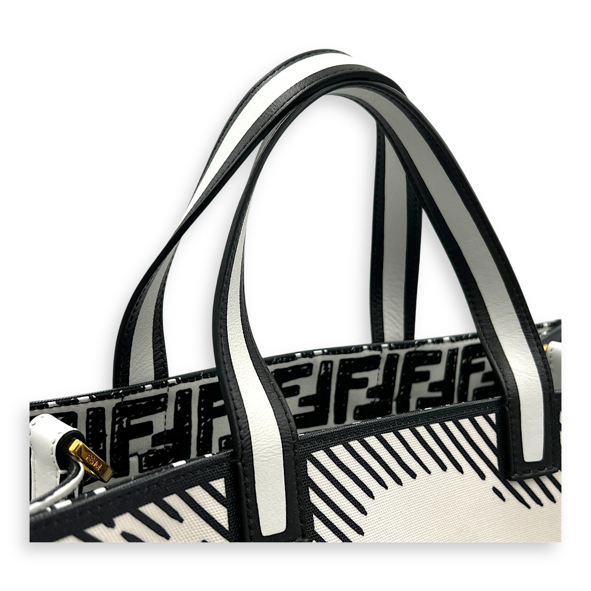 Logo Tote Bag Multi-colour in Calfskin, Gold hardware