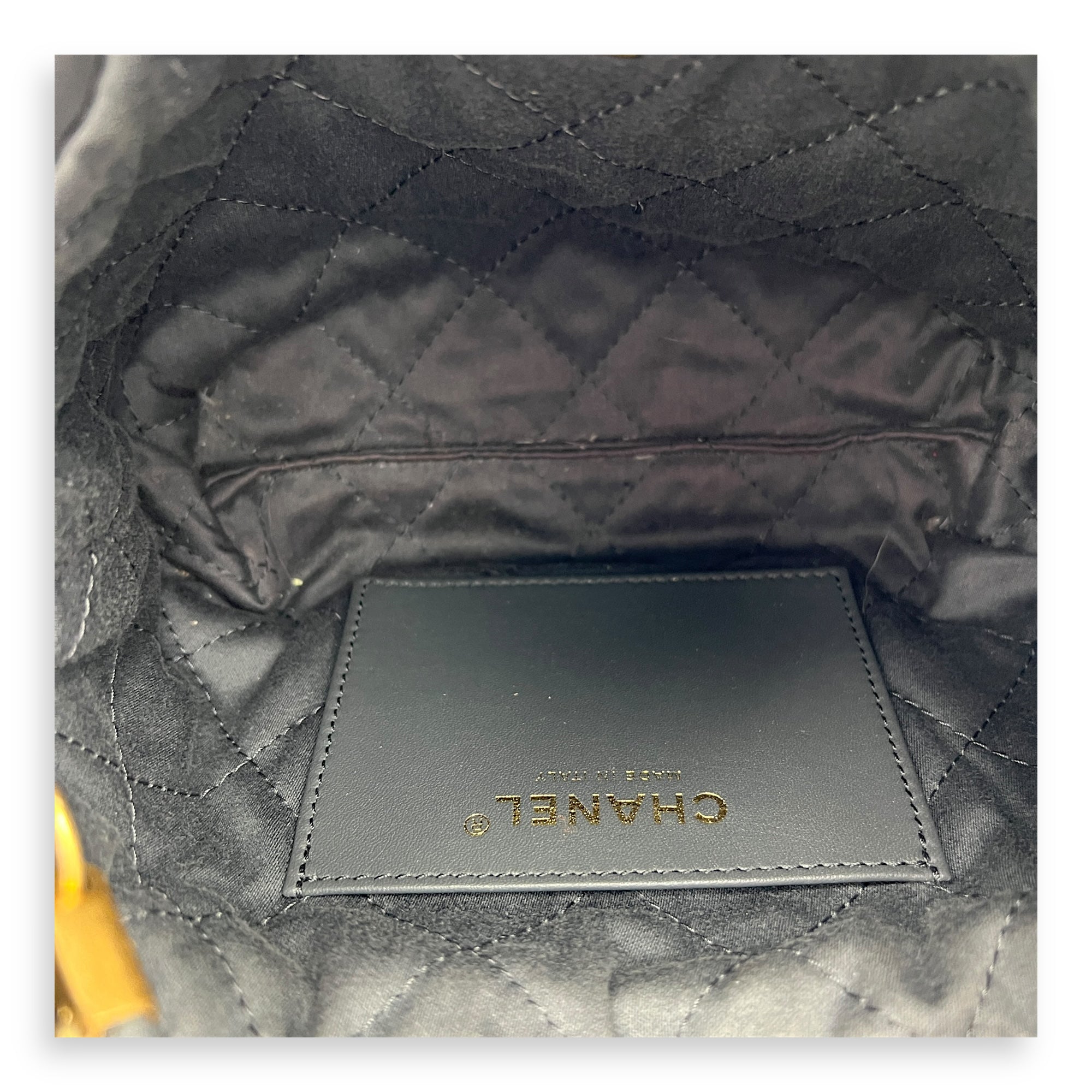 22 Tote Crossbody Bag Grey in Lambskin, Gold hardware