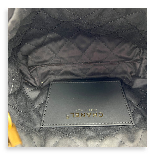 22 Tote Crossbody Bag Grey in Lambskin, Gold hardware