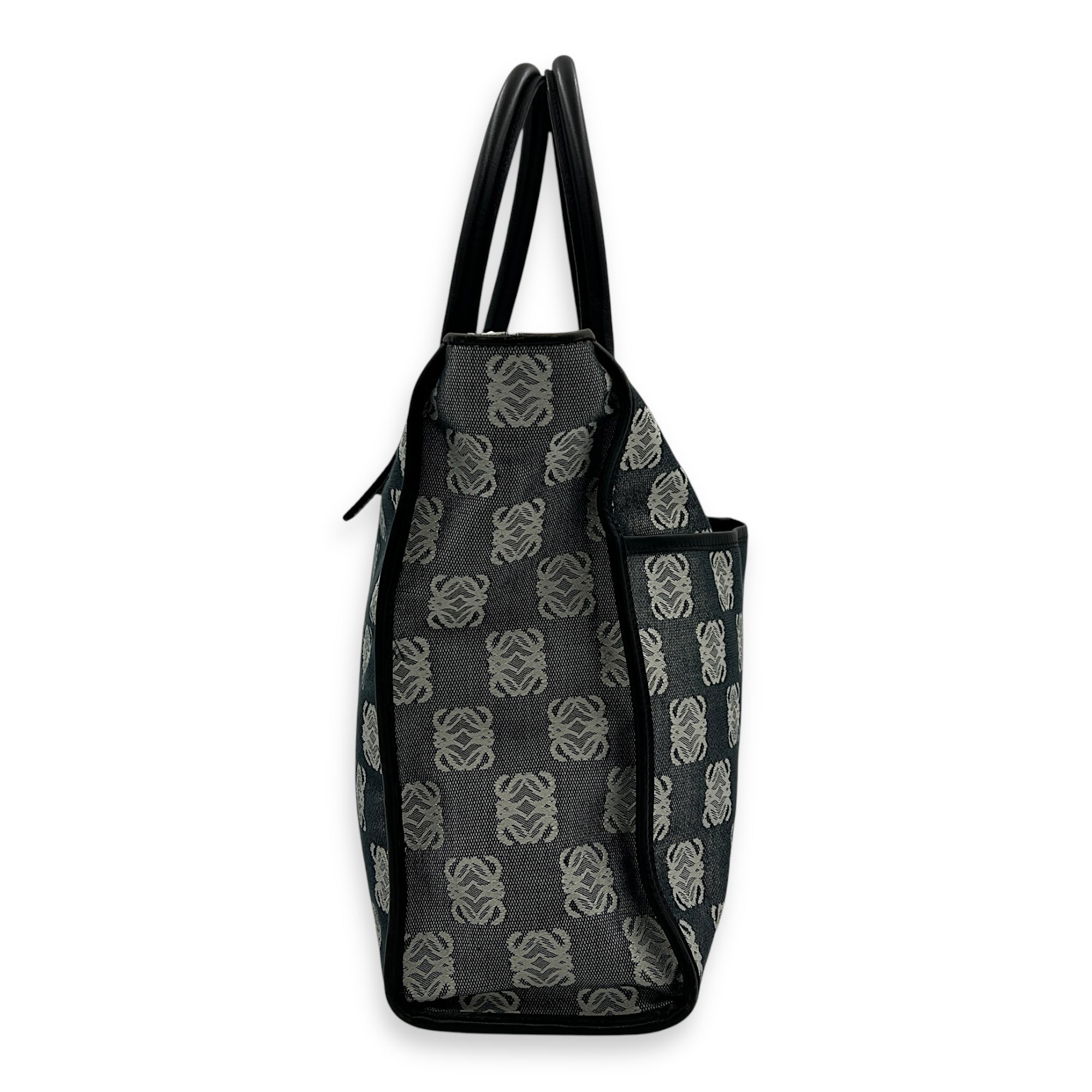 Anagram Top Handle Bag Silver in Canvas, Silver hardware