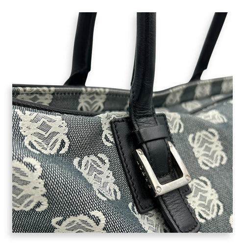 Anagram Top Handle Bag Silver in Canvas, Silver hardware