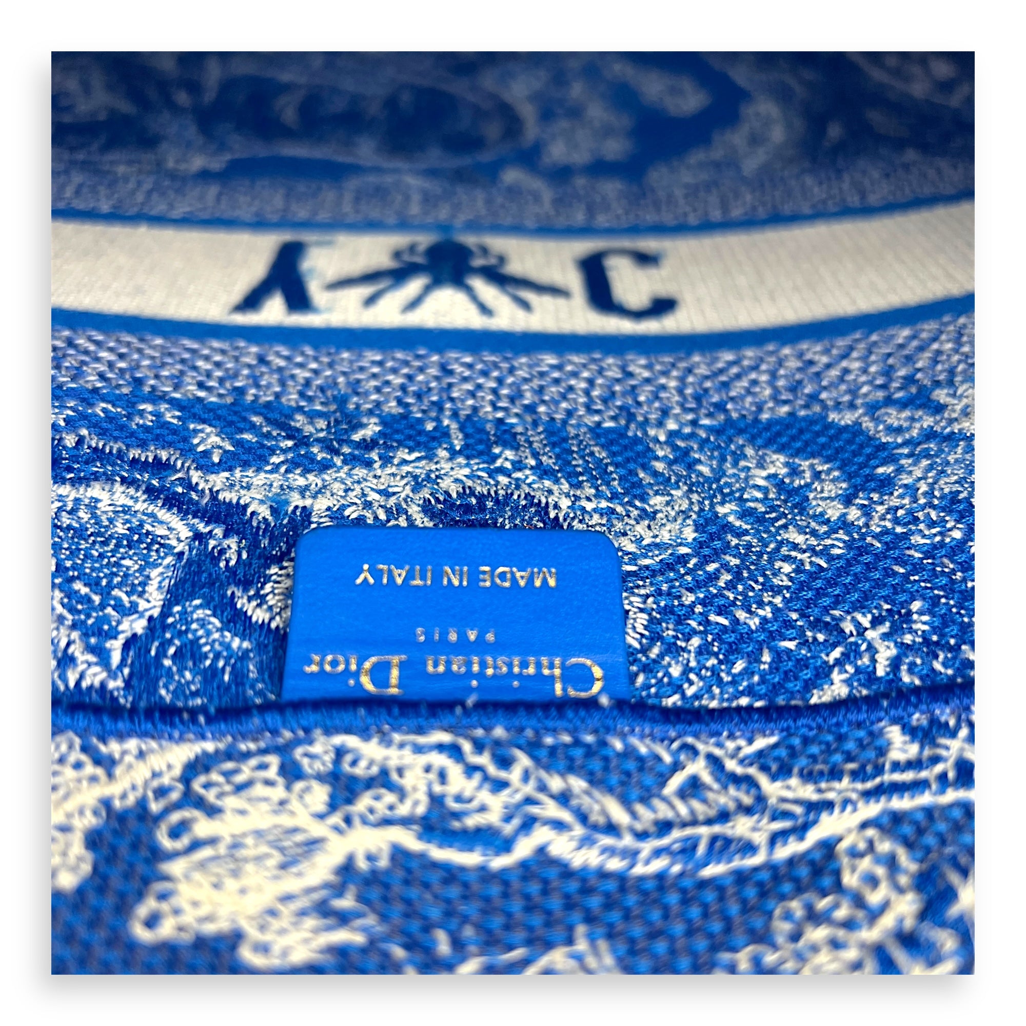 Book Tote Medium Blue (with initial) Tote Bag in Canvas