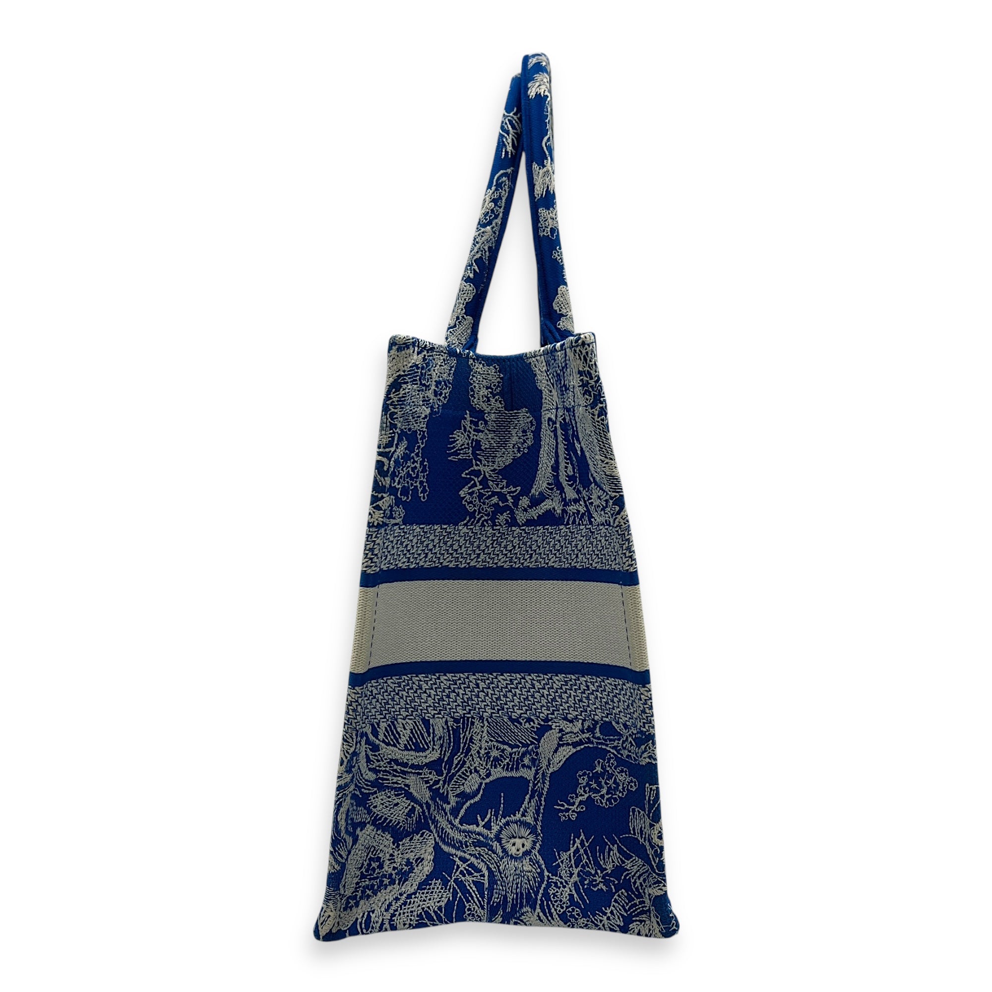 Book Tote Medium Blue (with initial) Tote Bag in Canvas