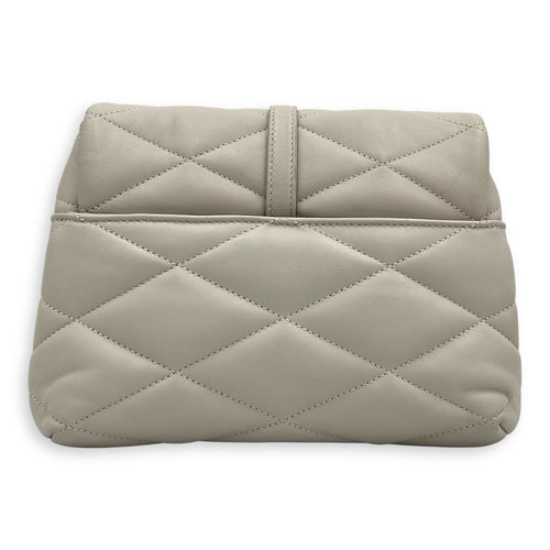 Le 57 Shoulder Bag White in Lambskin, Gold hardware