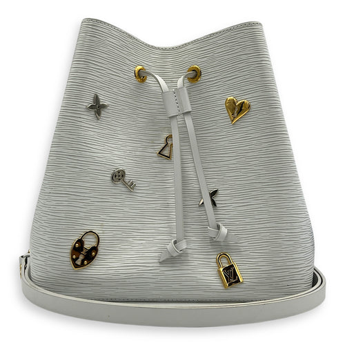 NeoNoe MM Love Lock Bucket Bag in Epi Leather, Mixed hardware