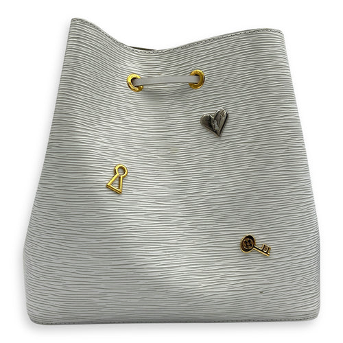 NeoNoe MM Love Lock Bucket Bag in Epi Leather, Mixed hardware