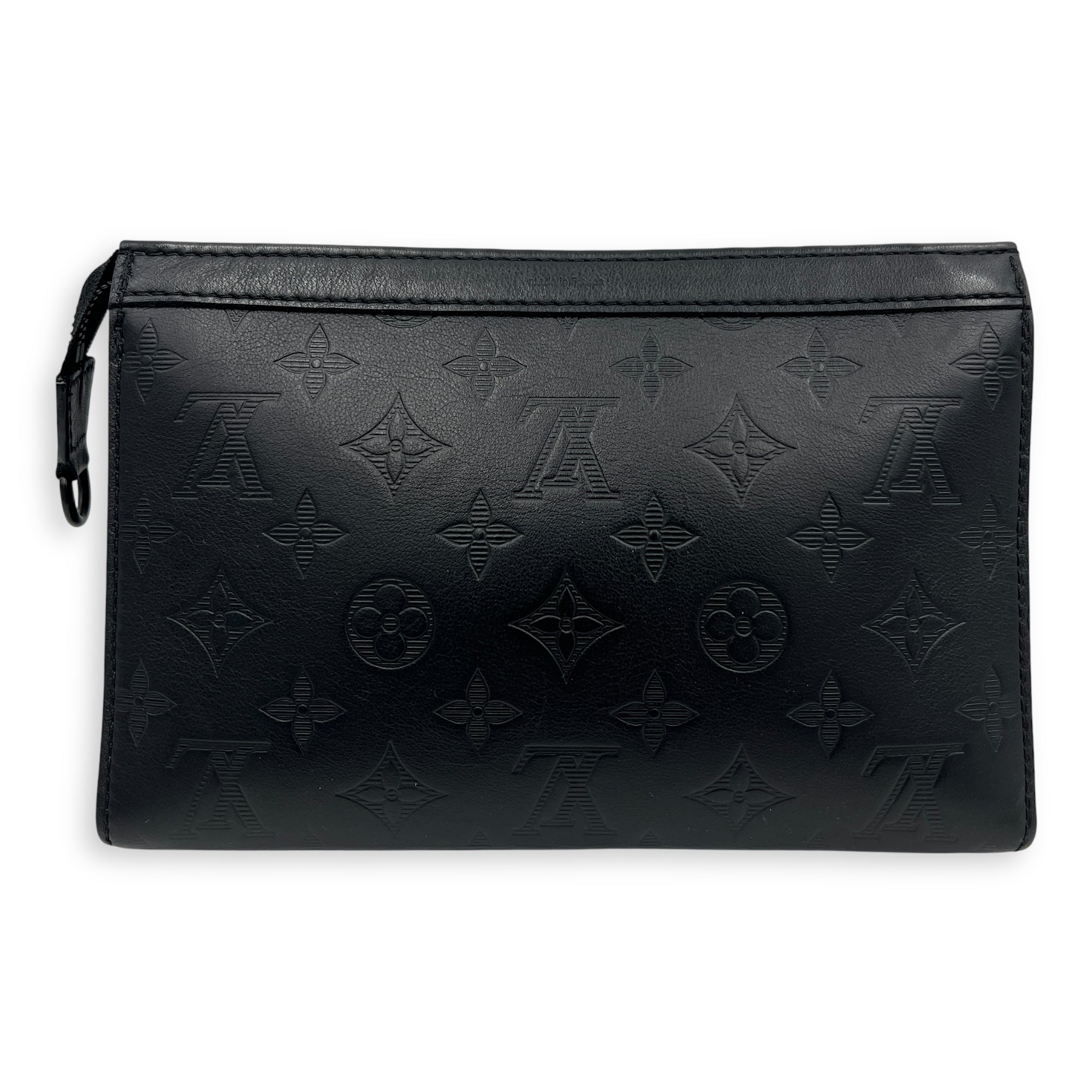 Gaston Wearable Wallet Black Crossbody Bag in Monogram Empreinte Leather, Black hardware