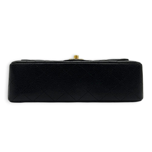 Classic Shoulder Bag Small Black in Caviar Leather, Gold hardware