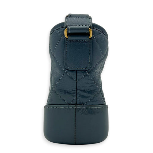 Gabrielle Shoulder Bag Blue in Calfskin, Mixed hardware