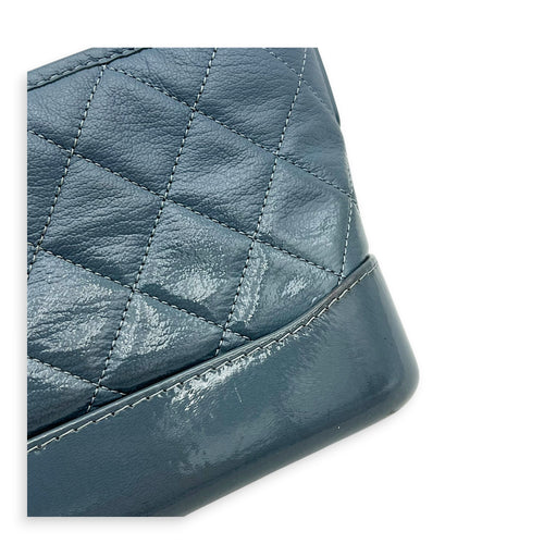Gabrielle Shoulder Bag Blue in Calfskin, Mixed hardware