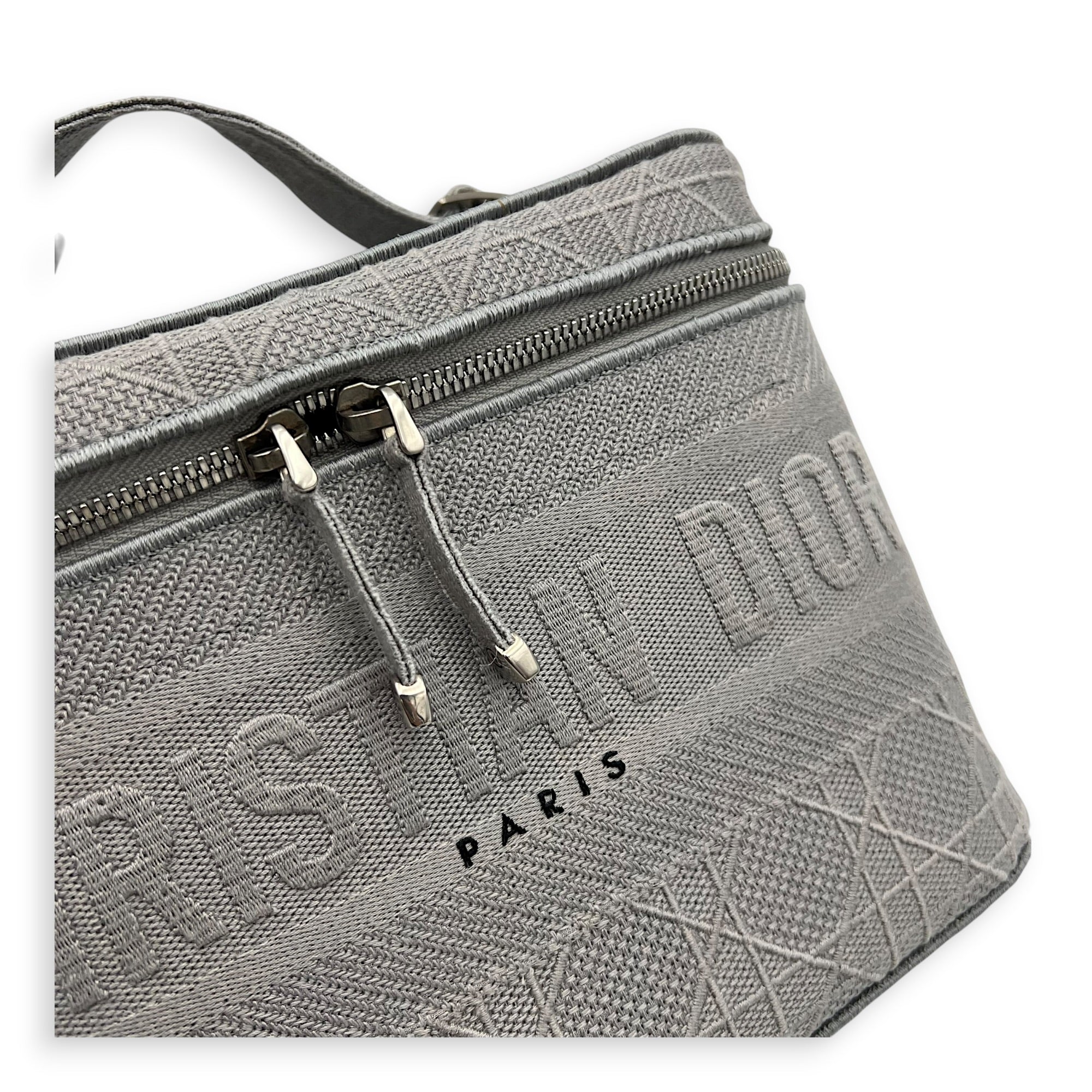 D-Lite Vanity Bag Grey in Canvas, Silver hardware