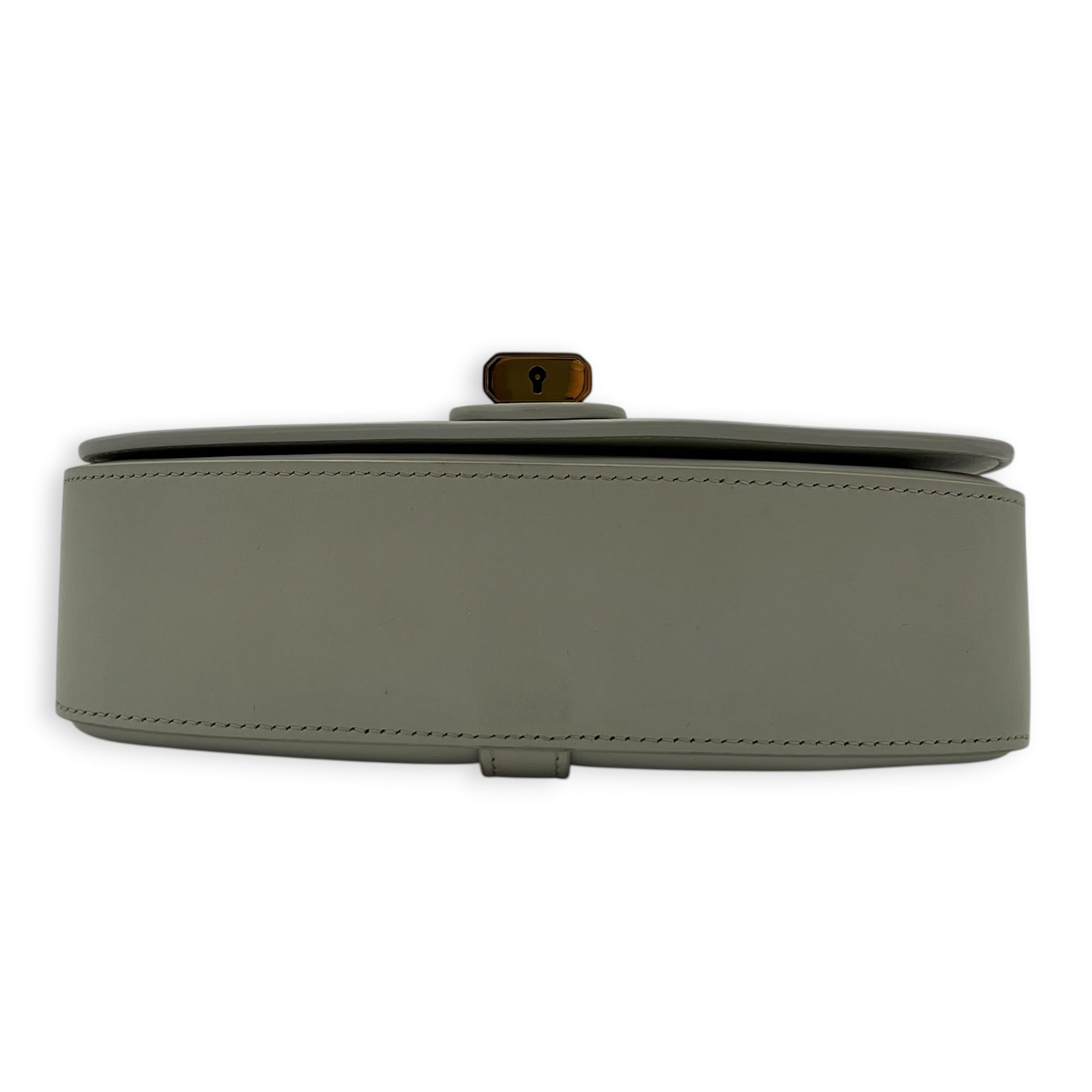 Tabou Shoulder Bag White in Calfskin, Gold hardware