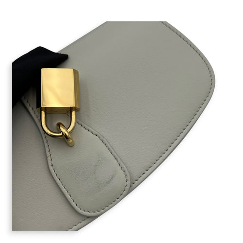 Tabou Shoulder Bag White in Calfskin, Gold hardware